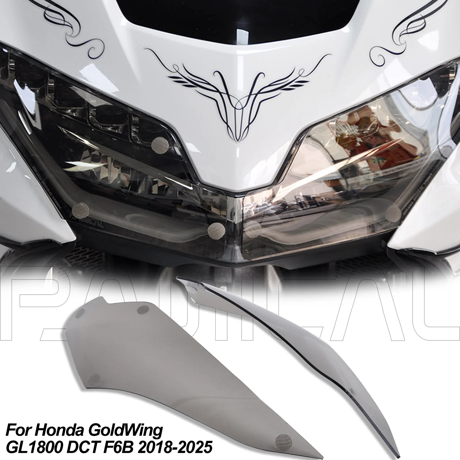 

PANICAL for Honda GoldWing GL1800 DCT F6B 2018-2025 motorcycle light guard PMMA headlight protective cover lampshade