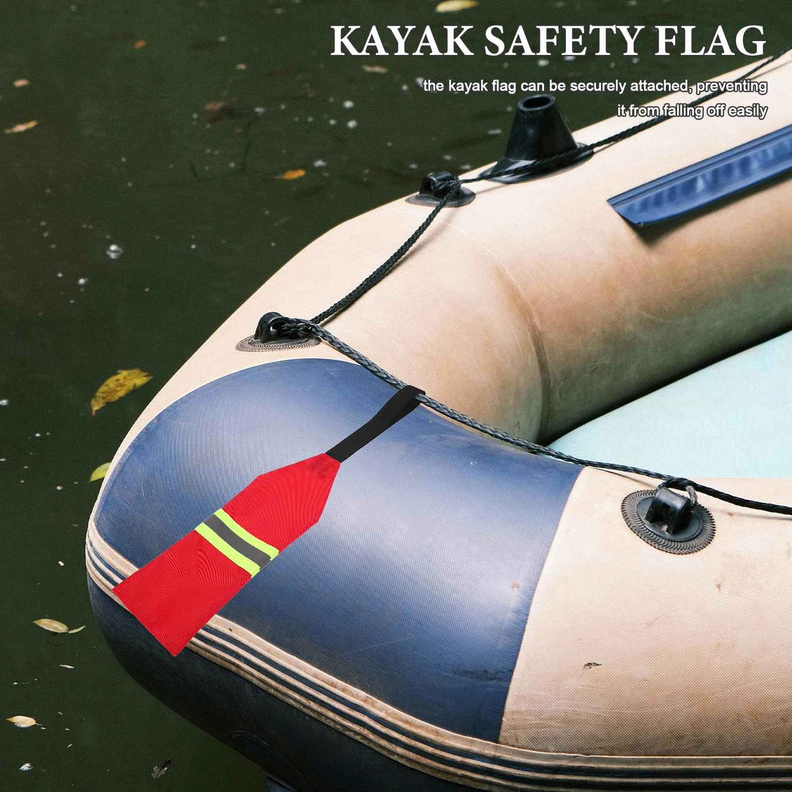 

1pc Reflective Strip Warning Flag For Kayak Boat Safety Accessories Red Flag Trailer Reflective Tape Durable Oxford Fabric Easy