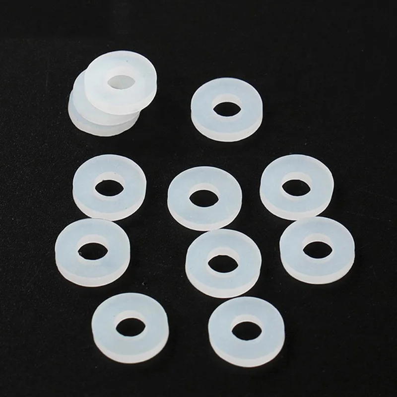 Foglio Sottile di Gomma Siliconica di Grado Alimentare, Guarnizione in Silicone Bianco Rotondo