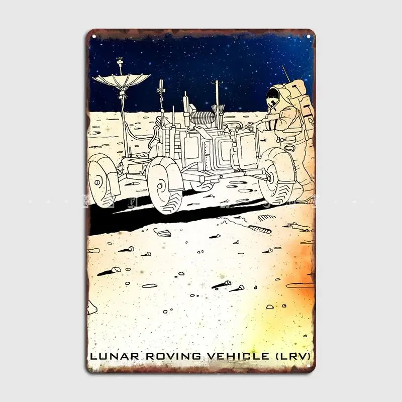 Lunar Roving Vehicle Metal Sign Wall Pub Wall Customize Plaques Tin Sign Poster