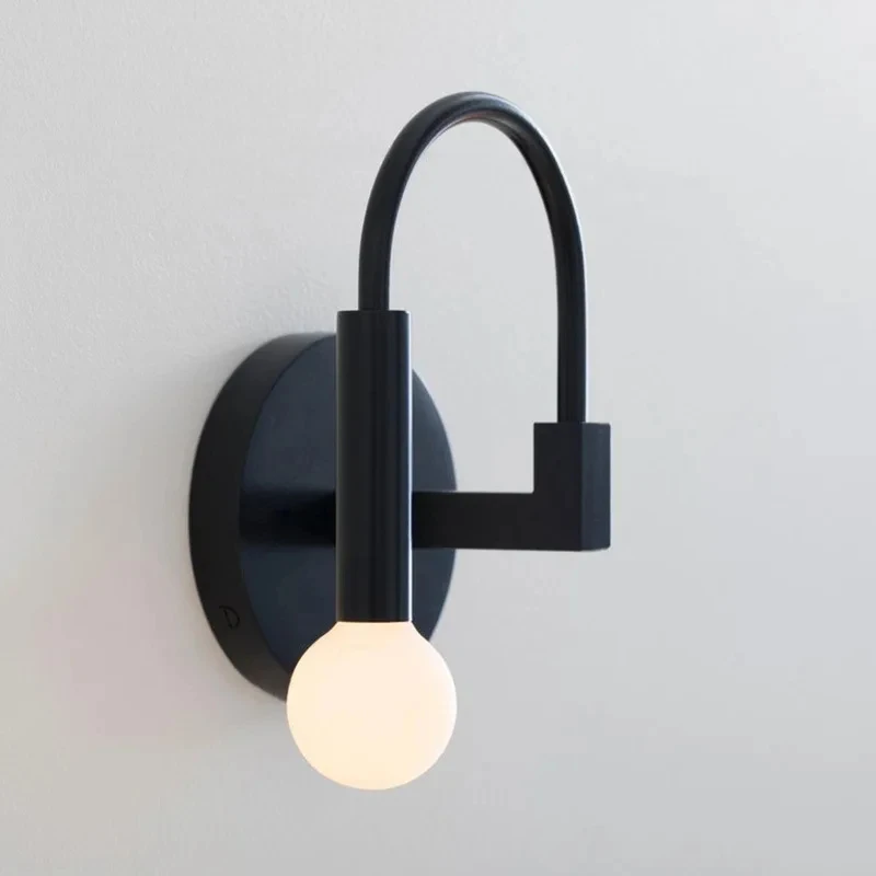

Fashion Creative Black Wall Lamp Bathroom Corridor Aisle Lamp Rotatable Living Room Bedroom Bedside Lamp