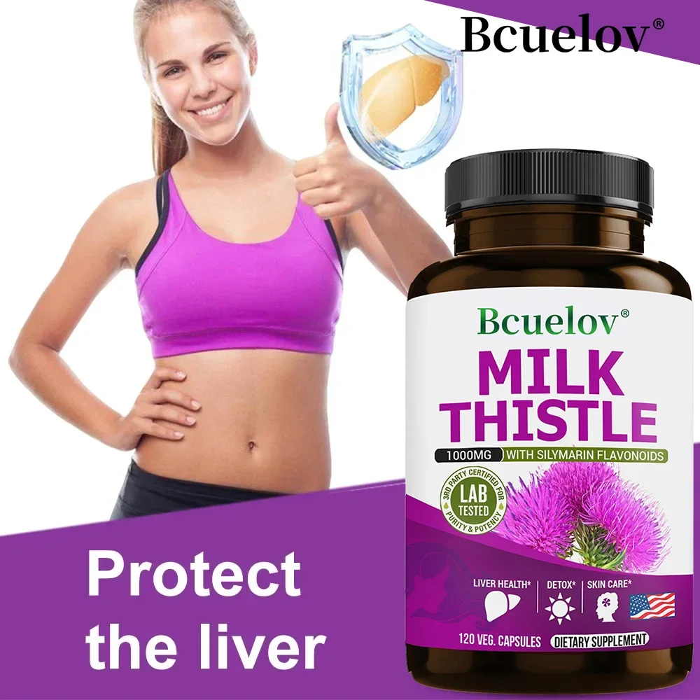 

Liver Milk Thistle Capsules - for Liver Health, Supports Liver Detox and Cleanse, Promotes Digestive Health Supplement