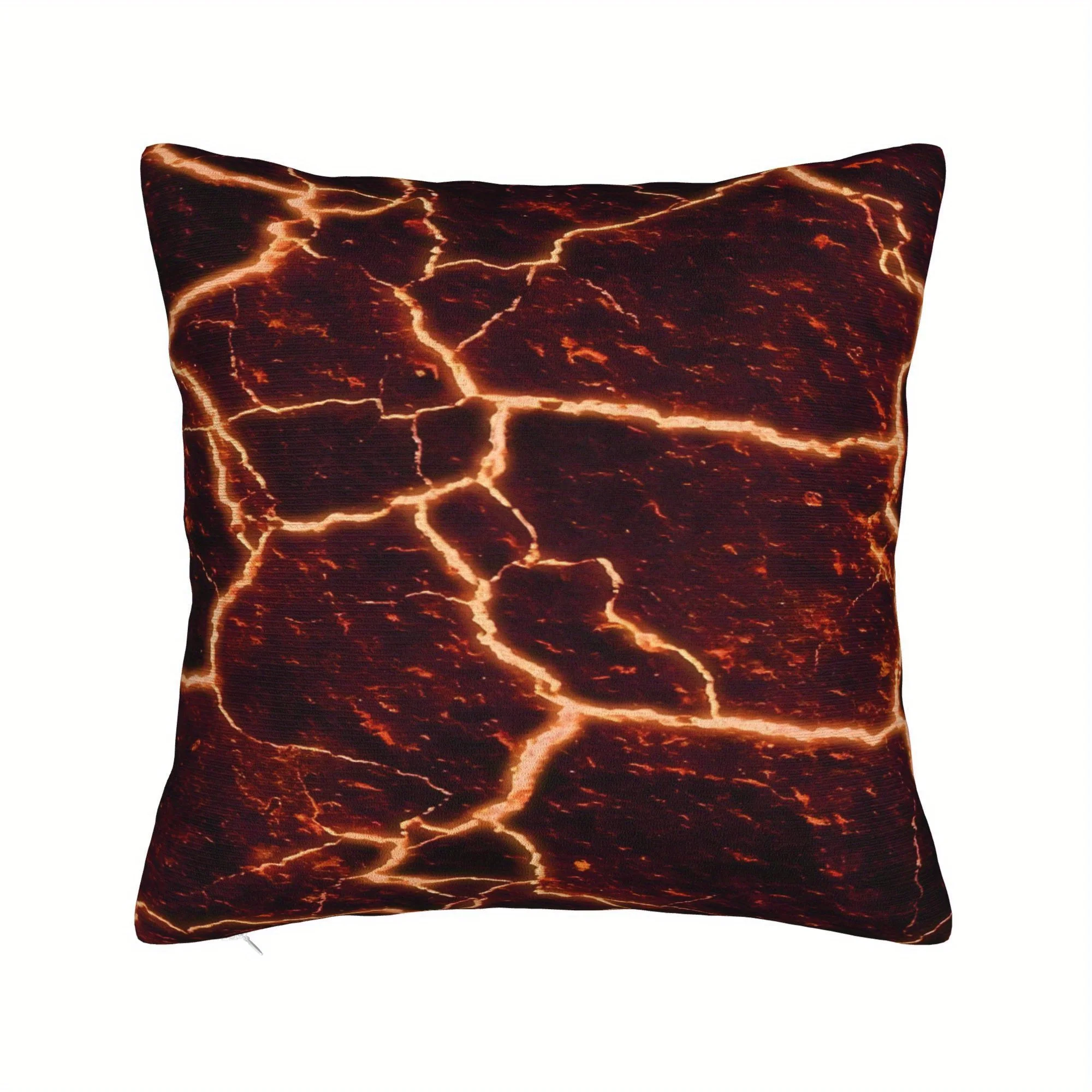 

1pc Glam Style Volcano Lava Universal Phone Throw Pillow Cover, Soft Woven Polyester, Machine Washable