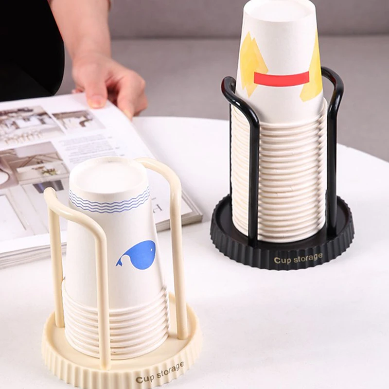 Kitchen Paper Cup Holder Disposables Cups Picker Multifunctional Desktop Cup Storage Rack Household Coffee Cup Holder For Home