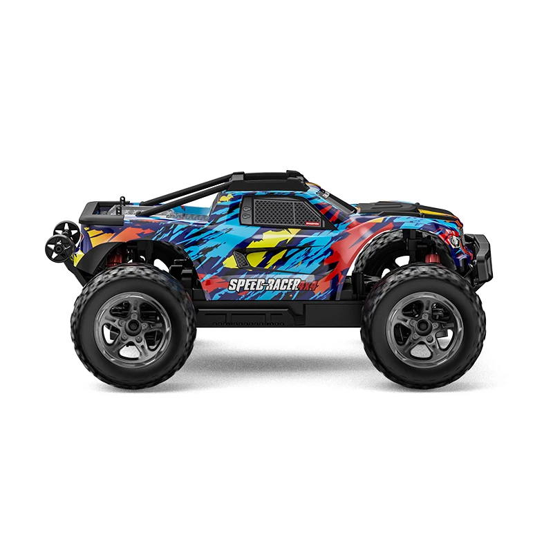 Kf10 rc carro 1/10 escala caminhão sem escova 50 km/h veículo off-road 80m distância de controle remoto com luz led para presente do miúdo