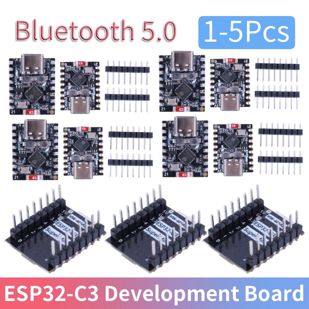1-5Pcs ESP32-C3 Development Board ESP32 C3 SuperMini WiFi Bluetooth-Compatible Board Development Board CORE Board for Arduino