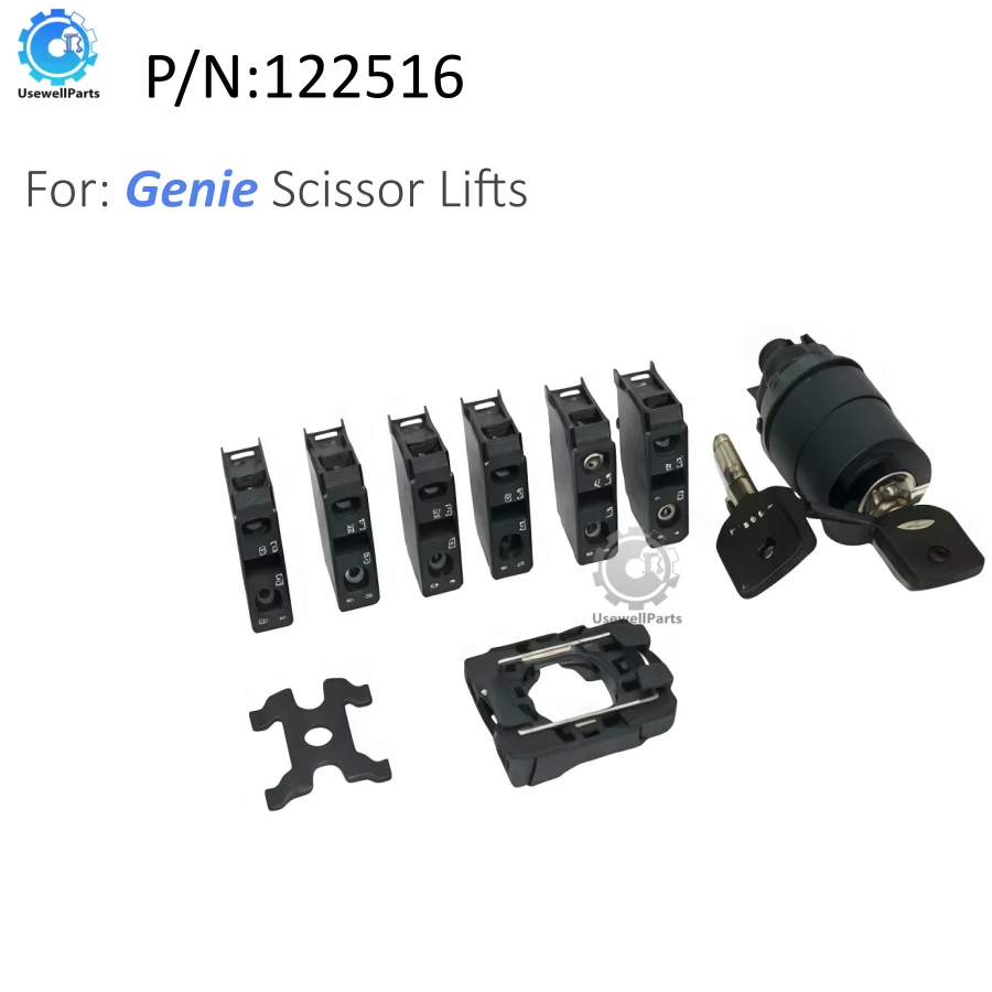 

UsewellParts 122516 122516GT Key Switch For Genie Scissor Lifts GS-1530 GS-1532 GS-1930 GS-1932