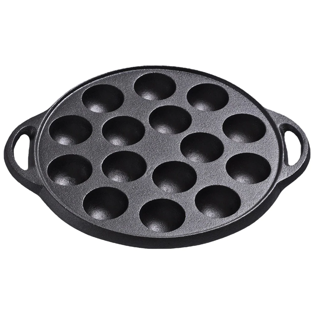 Cast Iron Takoyaki Pan 15 Holes Nonstick Grilling Pan Cooking Plate Octopus Ball Baking Tray Perfect for Octopuses Balls Pancake