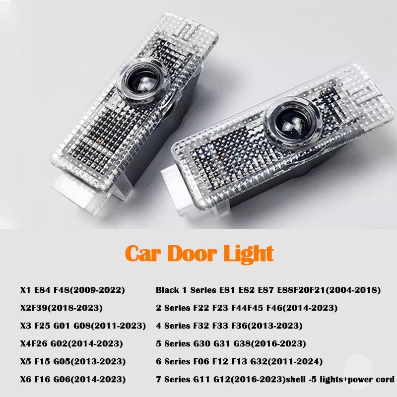 Car LED welcome light high-definition projection light suitable for M2 M3 M4 M5 M6 M E60 E61 F07 F10 F18 F12 E46 E90 E60 F10 E92 