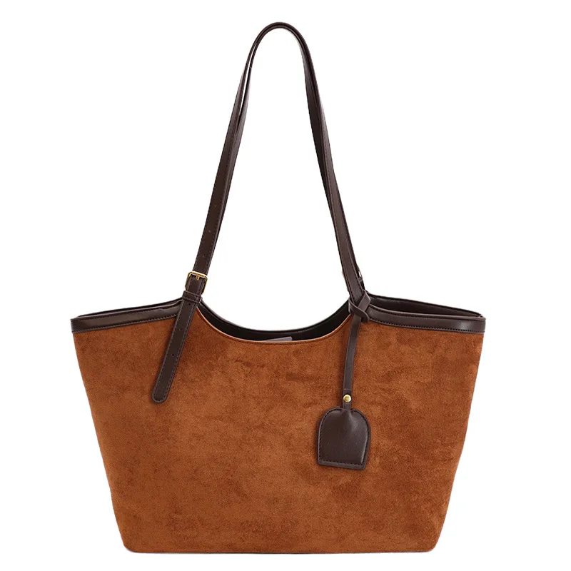 حقيبة كتف واسعة لخريف وشتاء 2025، محفظة بمقبض علوي بسيط للنساء، حقيبة كروس عصرية للركاب، متعددة الاستخدامات #5