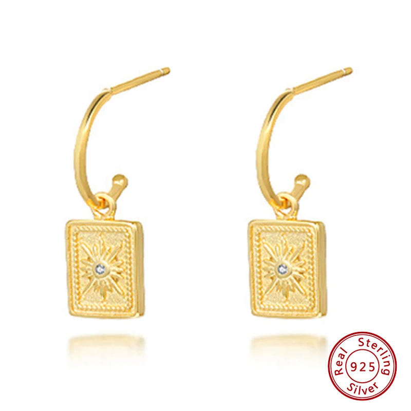 

Серьги из стерлингового серебра 925 пробы, оригинальные, сертифицированные, восьмиугольные, квадратные, для женщин, роскошные ювелирные изделия, прямая продажа с фабрики