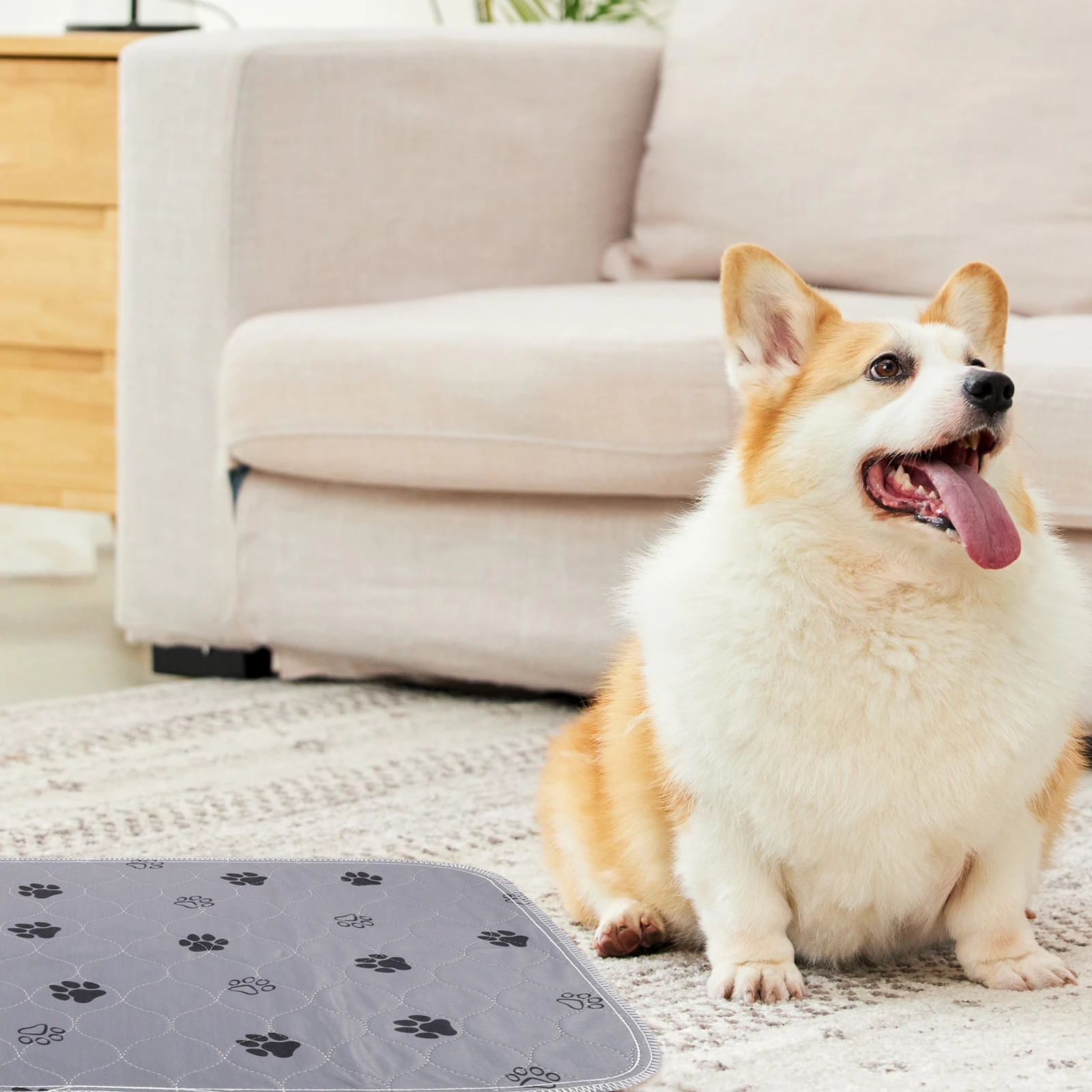 

Reusable Dog Pee Mat Washable Pet Training Pad Leak-Proof Absorbent For Home Travel Large Size Cats Dogs Animals Potty Pad
