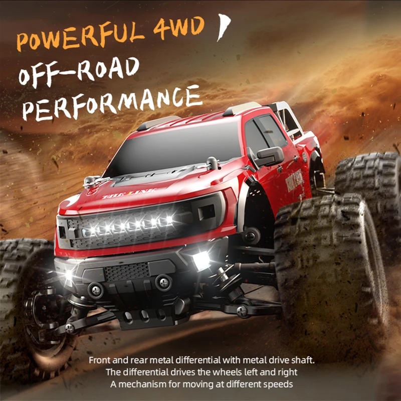 Scy 1/18 Full Scale Raptor Remote Control Vehicle 4wd High Speed Drift Off Road Climbing Vehicle Simulation Model Toy Childre