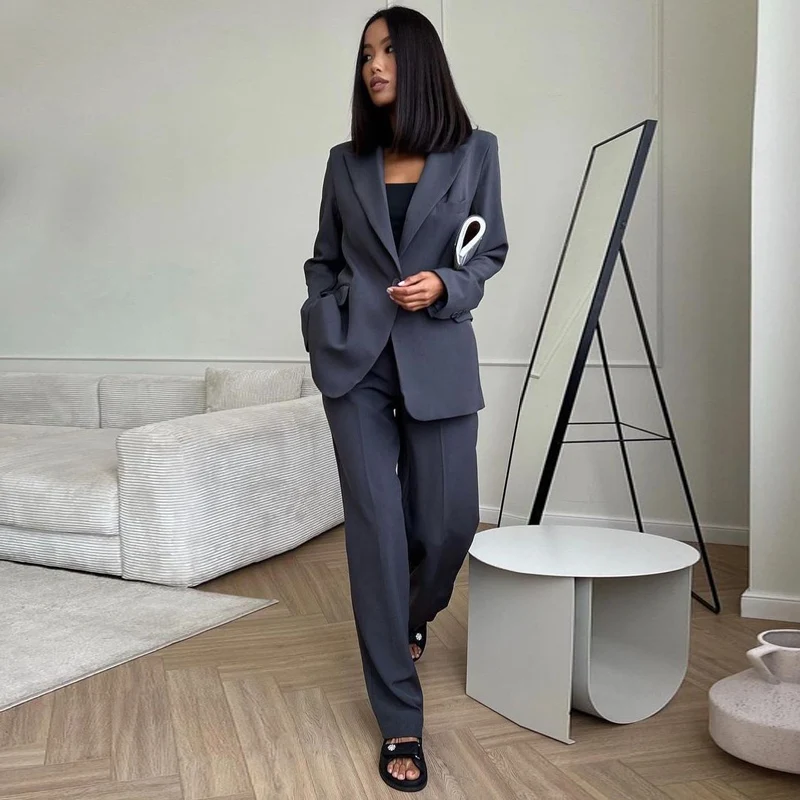 DGLUKE Autumn Womans Two Piece Set Vest Blazer Pants Sets Woman Elegant Office Outfits Korean Style New In Matching Sets