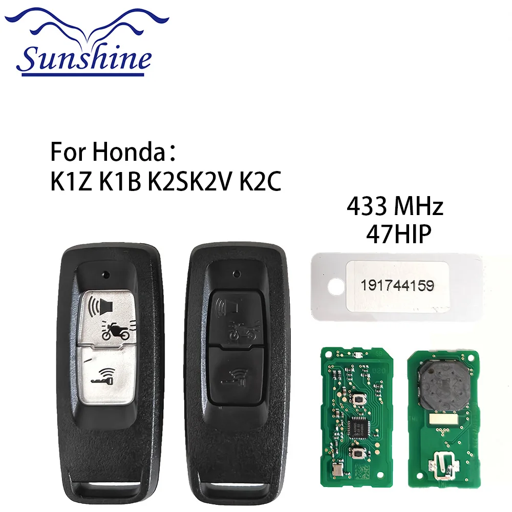 

Sunshine для Honda PCX160 2021-2023 мотоциклетный дистанционный ключ 433,92 МГц ID47 чип K1Z K1B K2S K2V K2C 35111-K1Z-U11-M1 для 2023