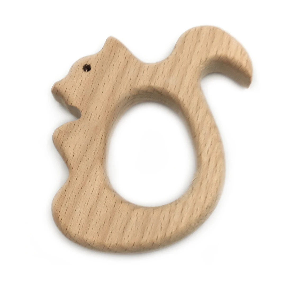 

ABCPICK Wooden Personalized Pendent Organic Beech Squirrel Natural DIY Pacifier Chain Jewelry Making Handmade Accessories