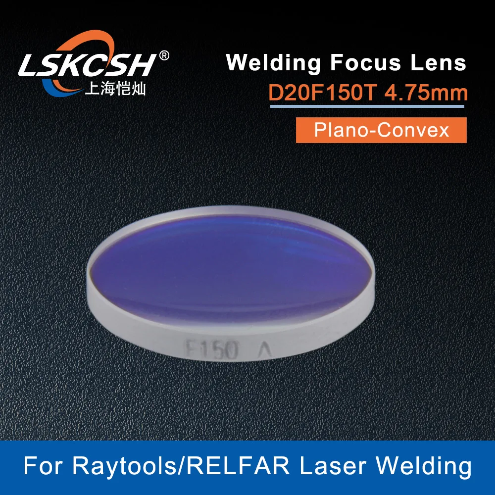 Lskcsh Fibra Laser Foco Lens Raytools Relfar Cabeça de Soldagem Bw101-gs D20f150t4.75 mm Alta Qualidade