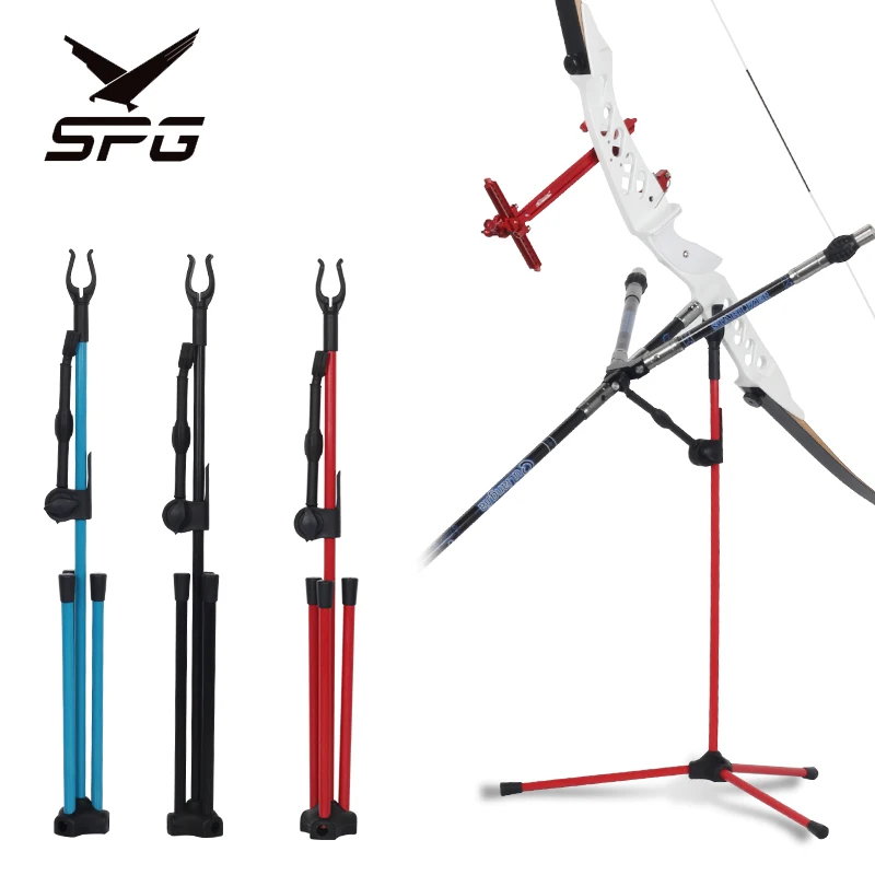 Dobrável Recurve Bow Stand, Archery Acessório, Longbow Takedown Bow e Arrow Set, Rack pernas, suporte ajustável, Caça Equipamento