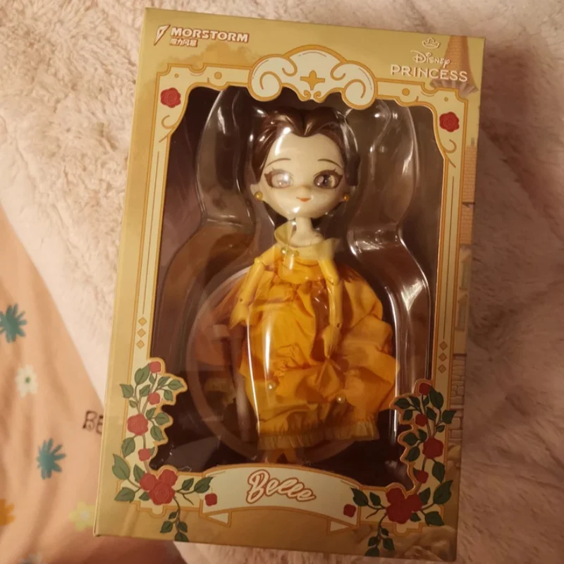 ดิสนีย์ของแท้เจ้าหญิงสโนว์ไวท์ เอลซ่า เบลล์ซีรีส์อะนิเมะแอ็คชั่นฟิกเกอร์ข้อต่อเคลื่อนย้ายได้ Bjd ของเล่นเครื่องประดับของขวัญเด็กผู้หญิงของเล่น