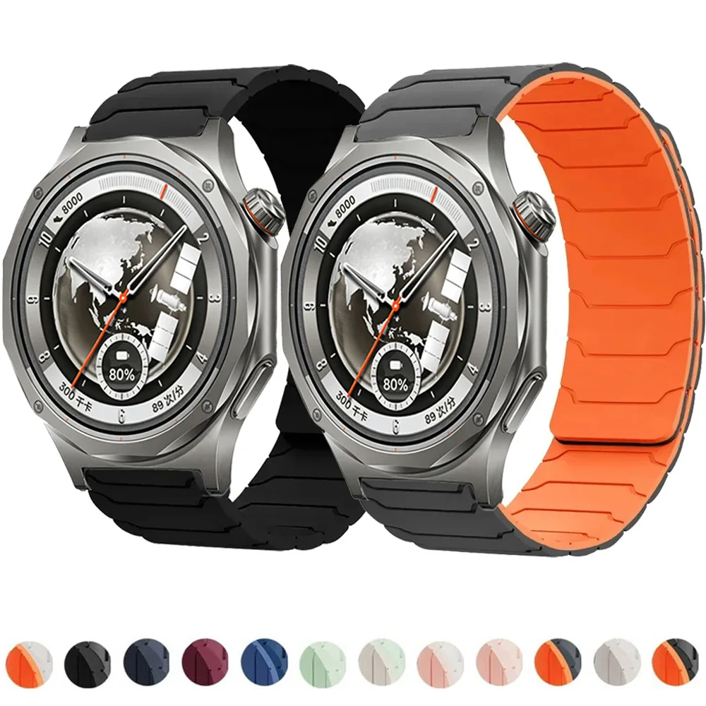 22mm 20mm Silicone Strap for OPPO Watch X3/X2/S/Oneplus Watch 3 46mm Magnetic Bracelet for Huawei Watch GT6 Pro/GT6/5 46mm Band