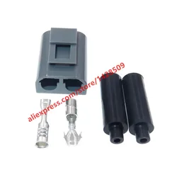 1 Set Female 2 Pin Automotive Connector With Terminals