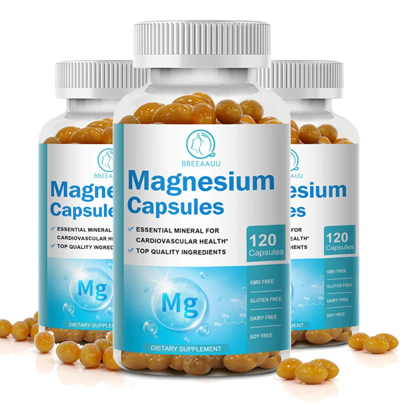 

BBEEAAUU Newly Upgraded Glycinate Magnesium Capsule for Muscle, Joint and Bone Health Better Sleep Good Mood