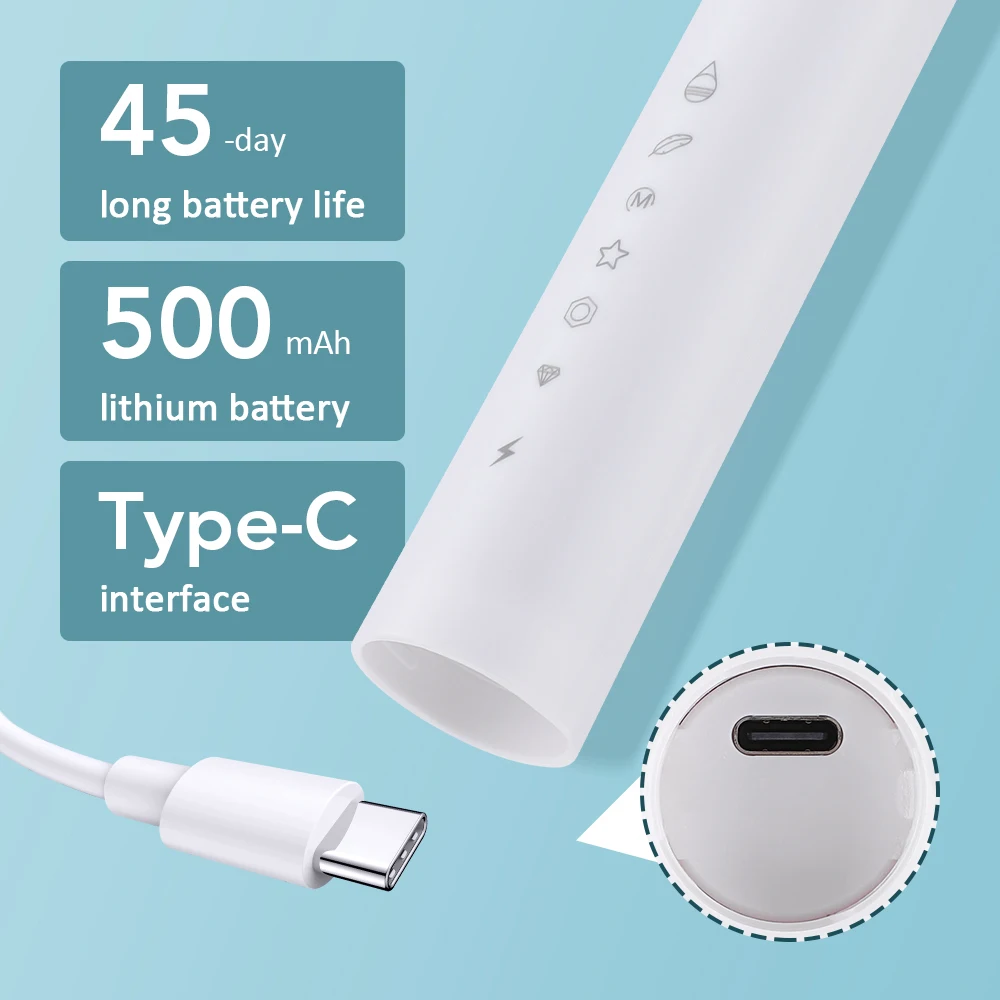 6 Modes Electric Toothbrush For Teeth Brushes Vibration Dental Tooth Whitening Cleaner USB Rechargeable Oral Care Toothbrush image 5