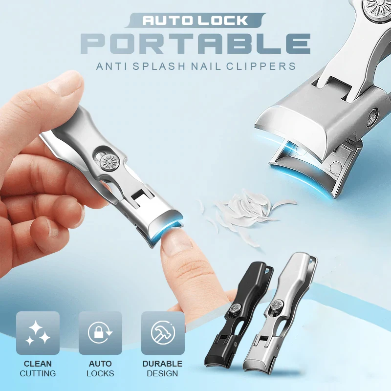 

High-quality nail clippers, slanted and flat nail cutters large openings with anti-splash features, professional nail care tools