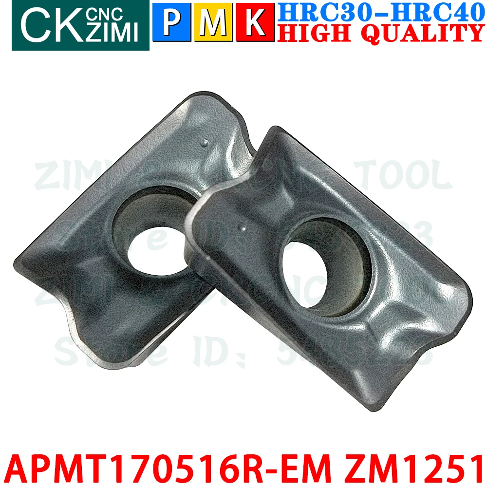 APMT170516R-EM ZM1251 APMT 170516R EM ZM1251 超硬インサート肩フライス盤インサート工具 APMT 170516 R CNC 機械旋盤インデックス可能な切削工具