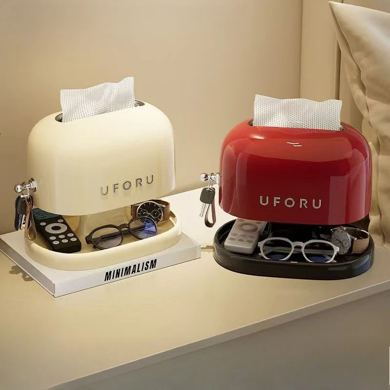 High-value Home Living Room Storage Box Double-layer Lifting Tissue Boxes Napkin Holder Boites De Rangement دميه جنسيه