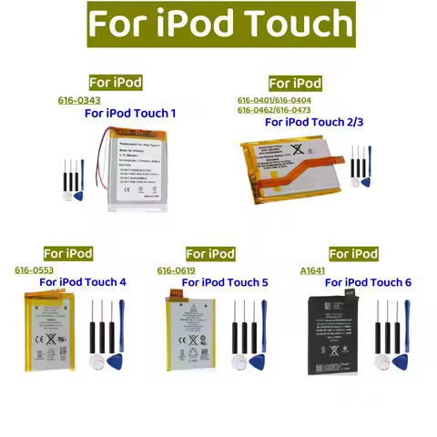 High Quality 616-0343 616-0473 616-0553 616-0619 A1641 Battery For iPod Touch 1 2 3 4 5 6 Replace Batteries +Tool
