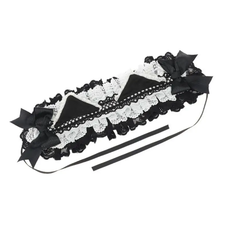 652F Anime Maid Hoofdband Katten Oor Hairhoop Cosplay Kostuum Haarband Halloween Props