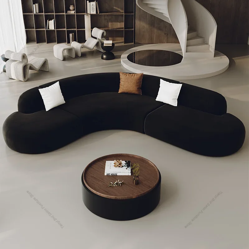 New Nordic Creative Rest Area Reception Sofa Luxury Minimalist Style Beauty Salon Curved Sofa Office Furniture Sofy Do Salonu 