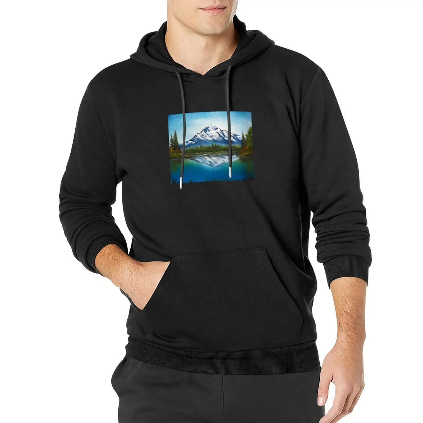 

Reflection of Mt Rainier Pullover Hoodie men's autumn clothes men clothing winter clothes men's clothes hoodie oversize