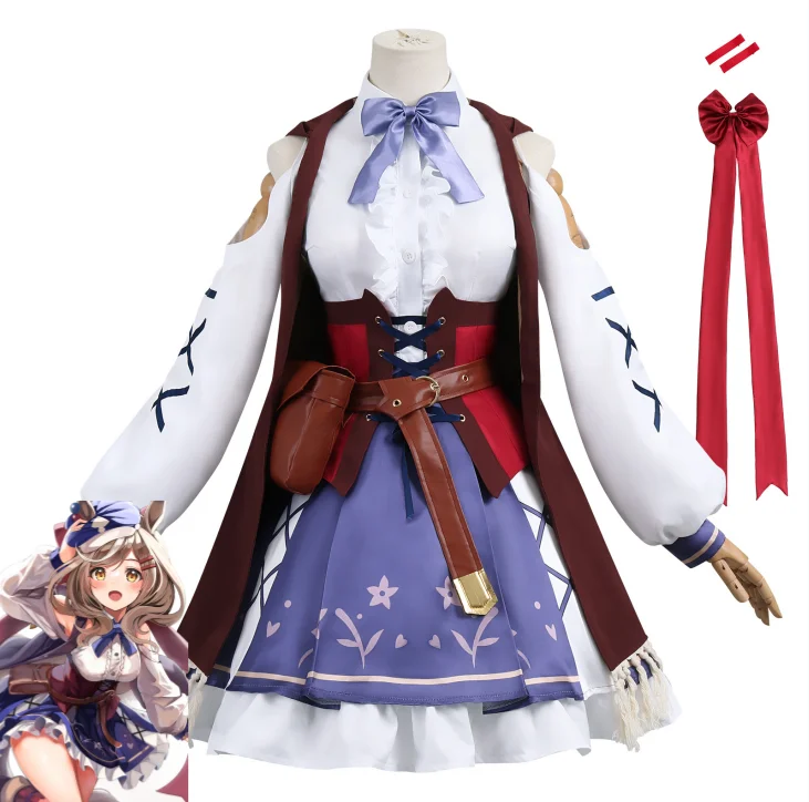

Anime The Pretty Derby Cosplay Matikanetannhauser Victory Clothing Lovely Purple Dress Anime Women Victory Outfit Cosplay Suit
