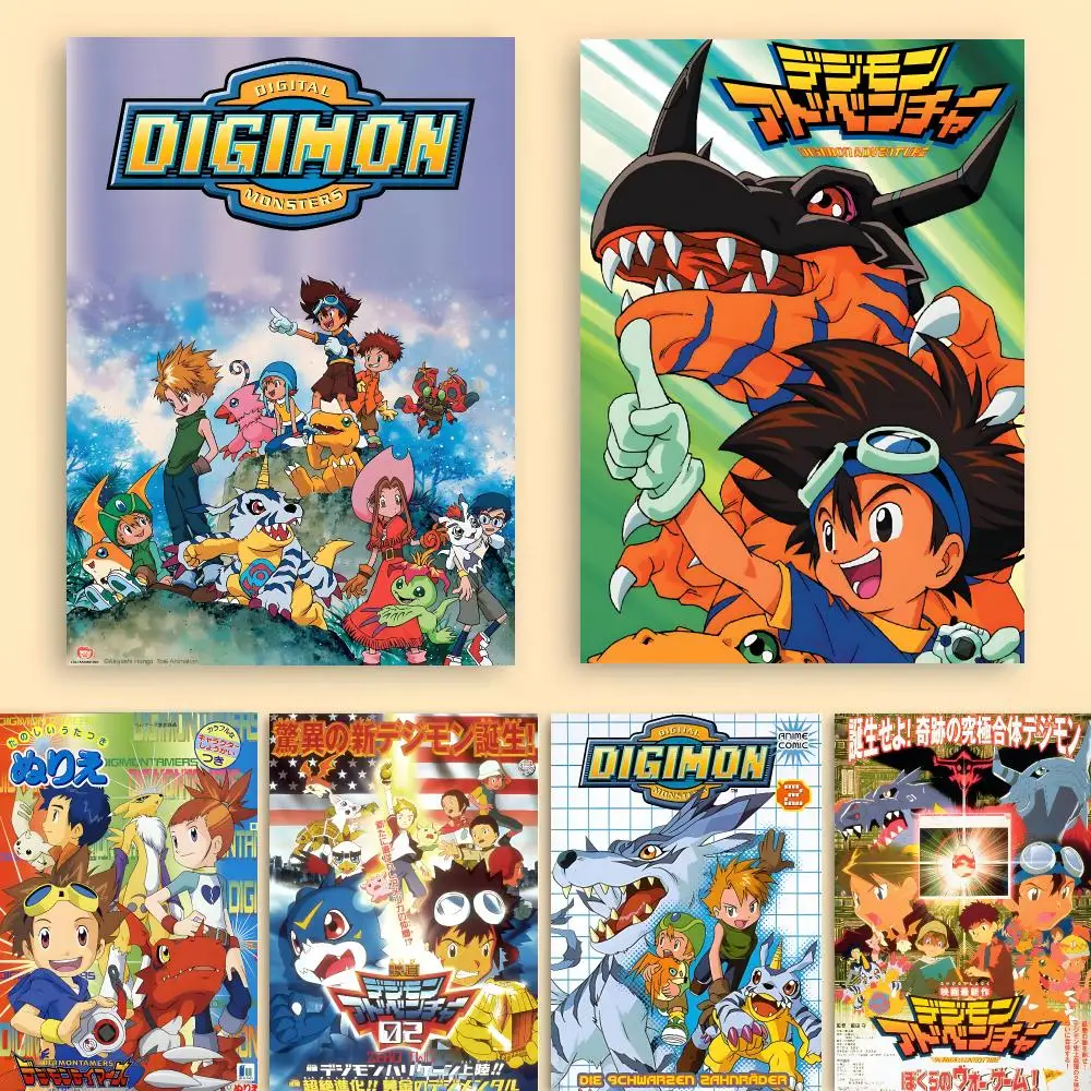 anime adventure D-Digimon Poster Wall Art, Living Room Bedroom for Decor Enthusiasts