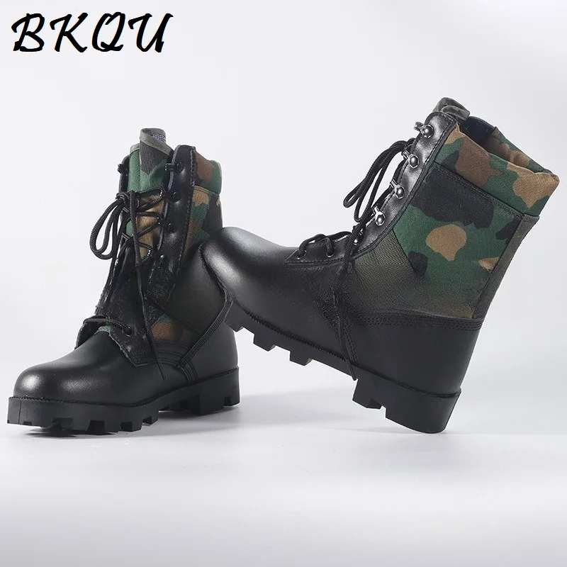 

BKQU Men's High-top Desert Boots 2025 Autumn New Outdoor Mountaineering Camouflage Combat Outdoor Training Boots