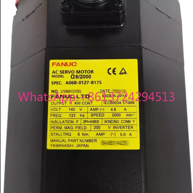 

A06B-0127-B175 New Fanuc Motor IN STOCK Fast ship