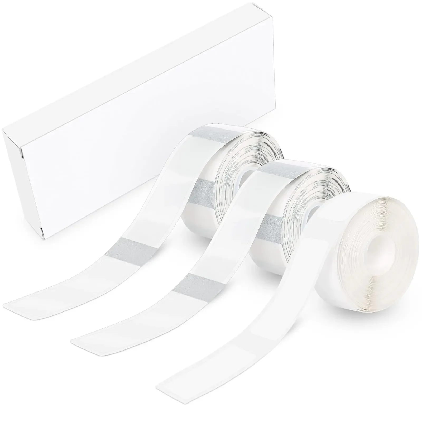 ملصقات حرارية شفافة مقاس 0.47 بوصة × 1.57 بوصة عالية الجودة 160 قطعة/لفة متوافقة مع صانعي الملصقات D30 للوازم المكتبية