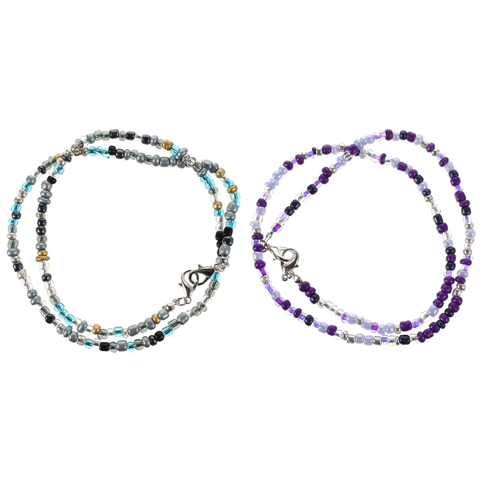 

2 Pcs Mask Hanging Chain Beaded Strap Face Lanyard Eyeglass Chains Lanyards Necklace Non-slip