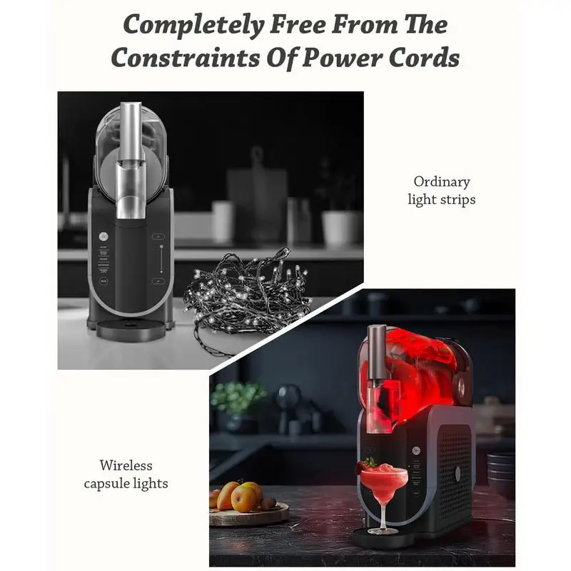 Slushy Machine Lights 10X Ice Cream Maker Lights 13 Colors Waterproof Lamp With Remote Control For Home Cafe Kitchen Adult