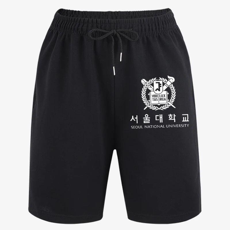 

Мужские простые уличные шорты с принтом Seoul National University, летние шорты для поездок на работу, базовые стильные брюки, удобные спортивные штаны для бега