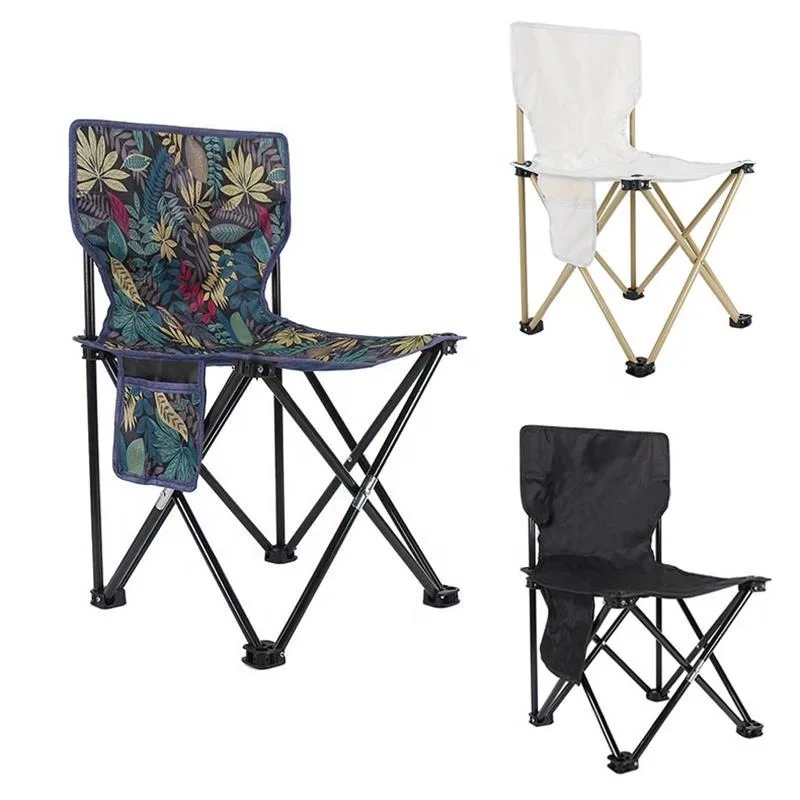 YTYIN Outdoor Chair Easy Carrying Lightweight Customized Logo Foldable Furniture Folding Portable Camping Fishing Chair