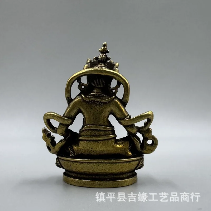 Wholesale Two Pieces Price Ancient Yellow Small Size Yellow Talent God Carry Pocket Buddha Mini Decorative Crafts Character Pure