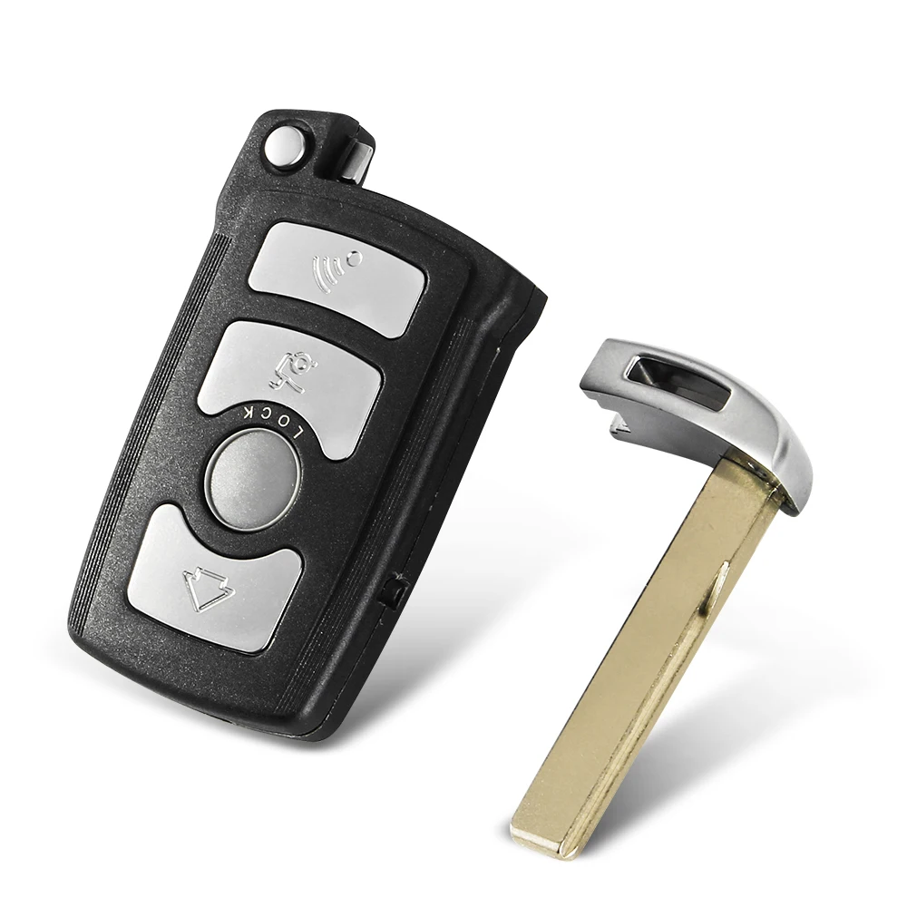 KEYYOU 3 Buttons Smart Car Remote Key Shell Case For BMW 7 Series E65 E66 E67 E68 745i 745Li 750i 2002-2008