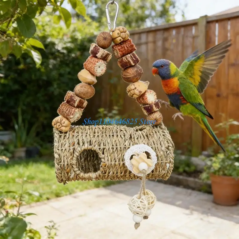 Natural Grass Pet Tunnel with Quickly Installation for Small Animals Chewing Toy