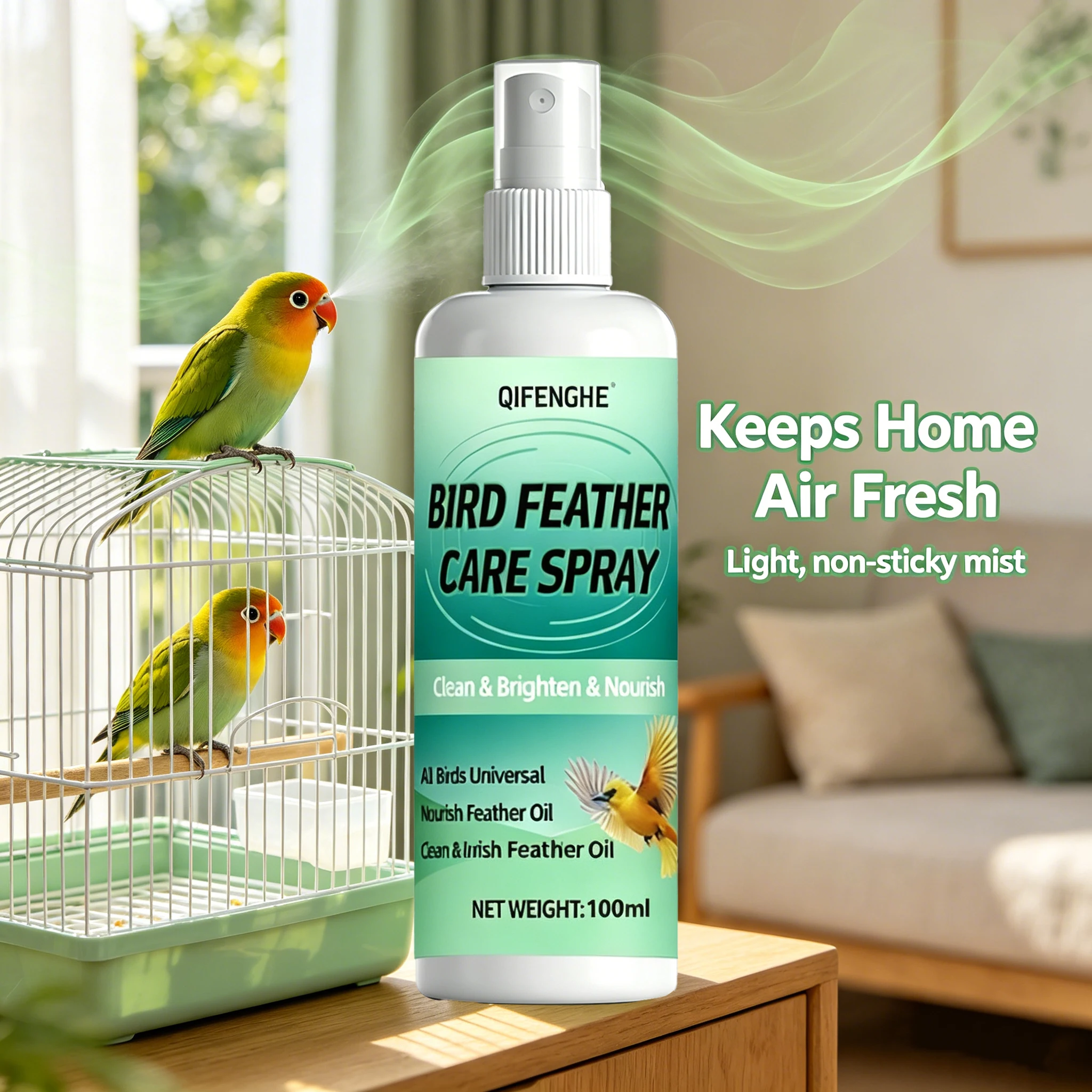 Vogelfederpflegespray, sanfte Formel reinigt, hellt auf und pflegt Federn für alle Vögel. – Detail 4