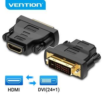 Vention DVI ל-hdmi מתאם דו כיוונית DVI D 24 + 1 זכר לנקבת HDMI כבל מחבר ממיר עבור מקרן HDMI ל-dvi
