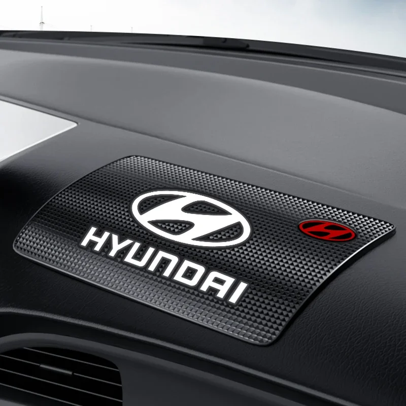 زخرفة السيارة البلاستيكية المضادة للانزلاق حصيرة لزجة الوسادة لوحة القيادة لشركة هيونداي i10 إلنترا جيتز سوناتا XG تيراكان توكسون كوبيه Trajet ماتريكس