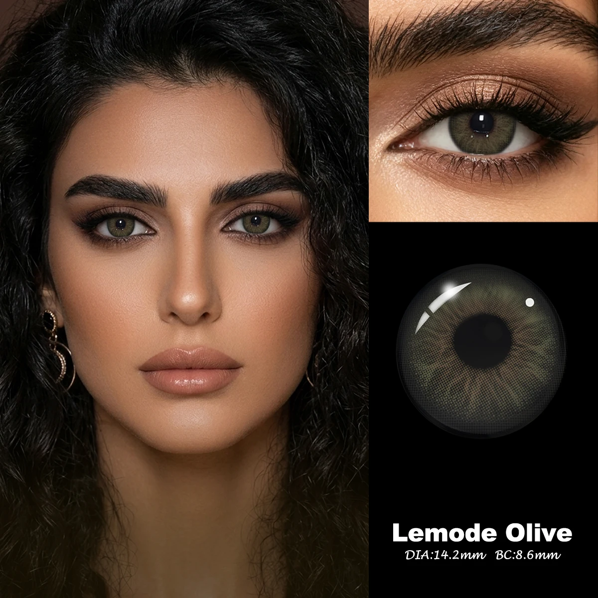 Lalens 14,5mm Farbige Kontaktlinsen für Kurzsichtigkeit Braun 6 Monate Nutzung Weiche Natürliche Augen-Schönheitsfarbkontaktlinsen für Tägliches Kosmetik-Make-up – Detail 11